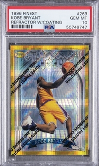 1996-97 Finest Refractors (With Coating) #269 Kobe Bryant Rookie Card – PSA GEM MT 10